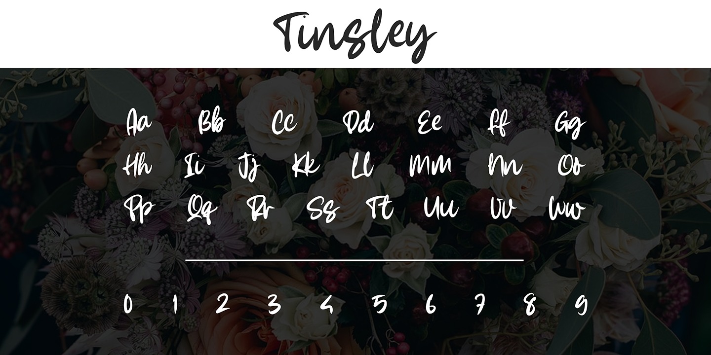 Пример шрифта Tinsley Regular
